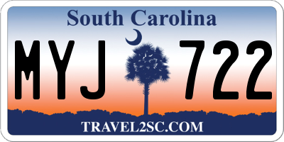 SC license plate MYJ722