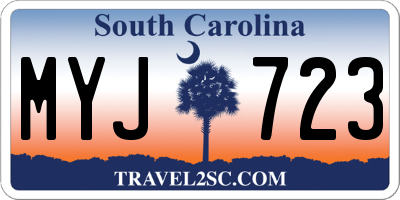 SC license plate MYJ723