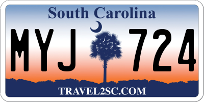 SC license plate MYJ724