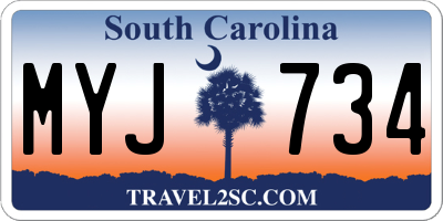 SC license plate MYJ734
