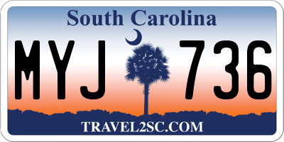SC license plate MYJ736