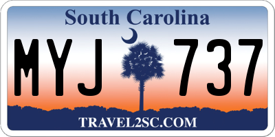 SC license plate MYJ737