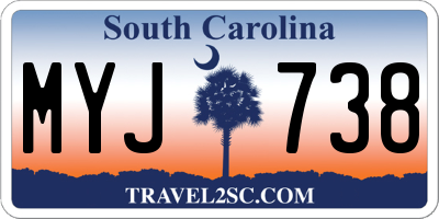 SC license plate MYJ738