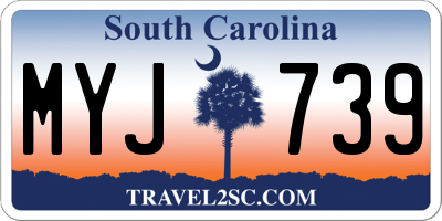 SC license plate MYJ739