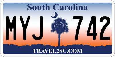 SC license plate MYJ742