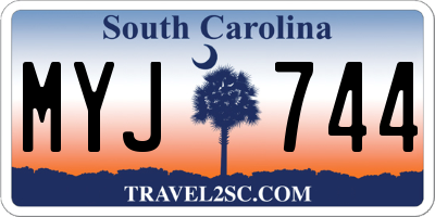 SC license plate MYJ744