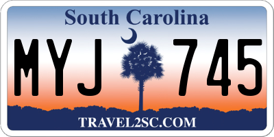 SC license plate MYJ745