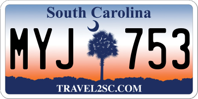 SC license plate MYJ753
