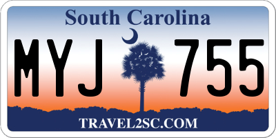 SC license plate MYJ755