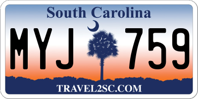 SC license plate MYJ759