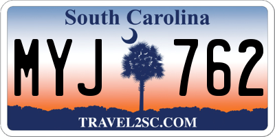 SC license plate MYJ762