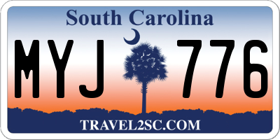 SC license plate MYJ776
