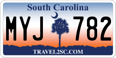 SC license plate MYJ782