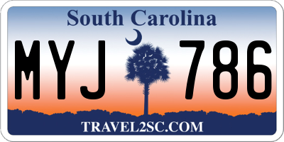 SC license plate MYJ786