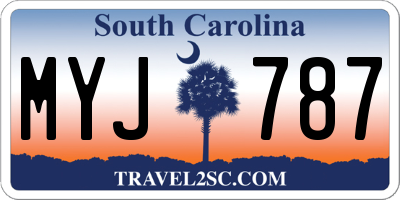 SC license plate MYJ787