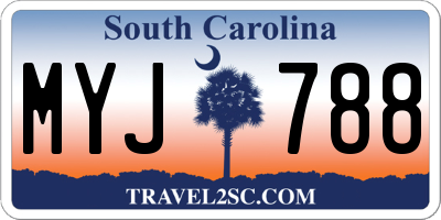 SC license plate MYJ788