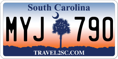 SC license plate MYJ790