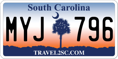 SC license plate MYJ796