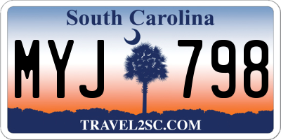 SC license plate MYJ798