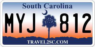 SC license plate MYJ812