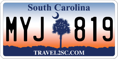 SC license plate MYJ819