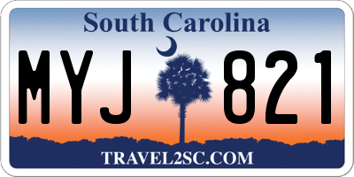 SC license plate MYJ821