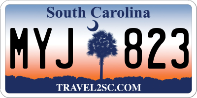 SC license plate MYJ823