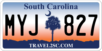 SC license plate MYJ827