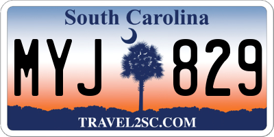 SC license plate MYJ829