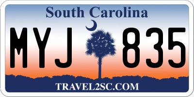 SC license plate MYJ835