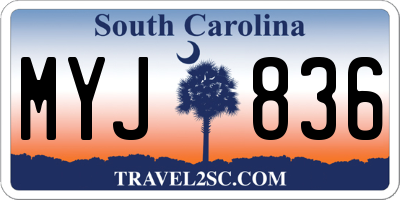 SC license plate MYJ836