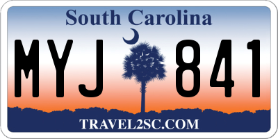 SC license plate MYJ841
