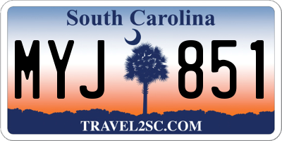 SC license plate MYJ851