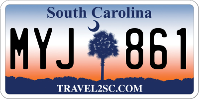 SC license plate MYJ861