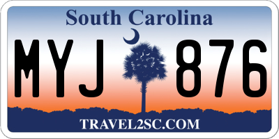SC license plate MYJ876
