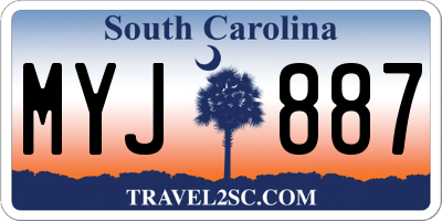 SC license plate MYJ887