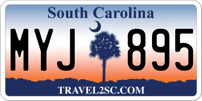 SC license plate MYJ895