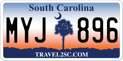 SC license plate MYJ896
