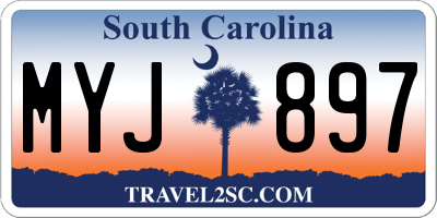 SC license plate MYJ897