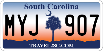 SC license plate MYJ907