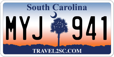 SC license plate MYJ941