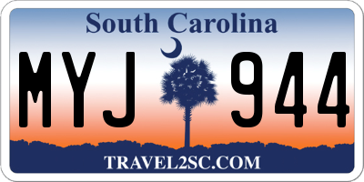 SC license plate MYJ944
