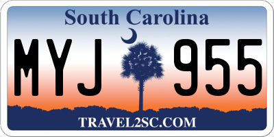 SC license plate MYJ955