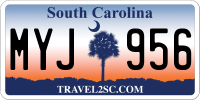 SC license plate MYJ956