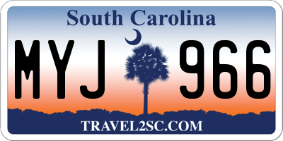 SC license plate MYJ966