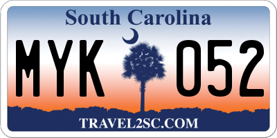SC license plate MYK052