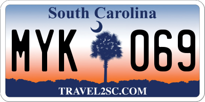 SC license plate MYK069