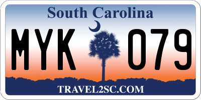 SC license plate MYK079