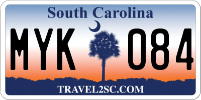 SC license plate MYK084