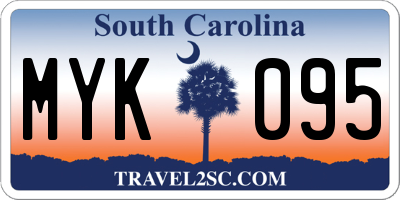 SC license plate MYK095